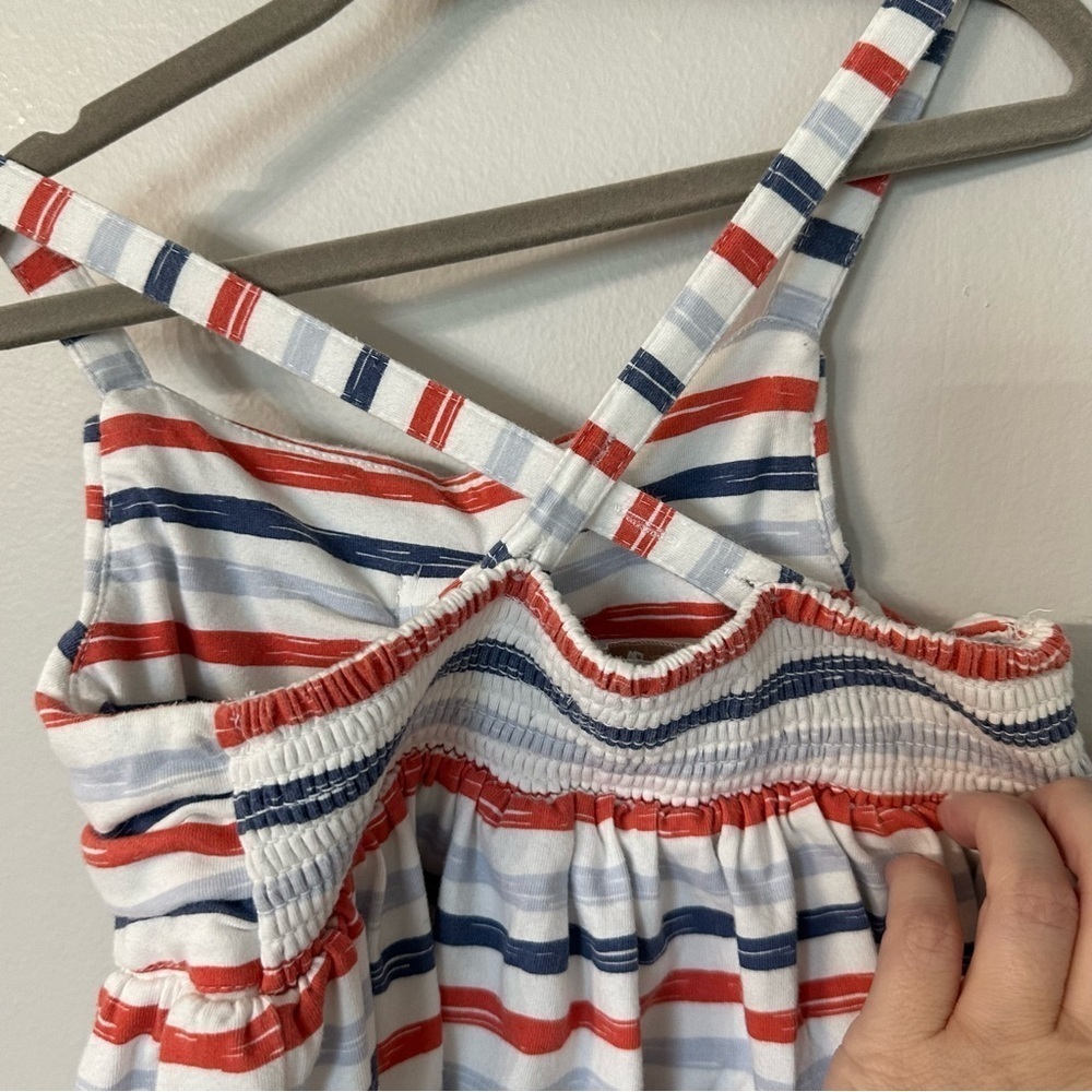 Tommy Bahama Kid Sleeveless Red White & Blue Stripe Cotton Dress Sz 5 (Girl) GUC - Picture 9 of 11